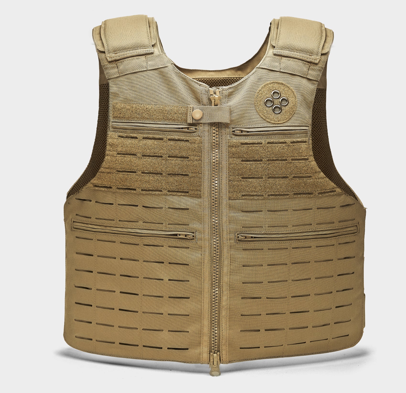 Patrol Laser-Cut Vest Carrier — worn front view — Ace Link Armor