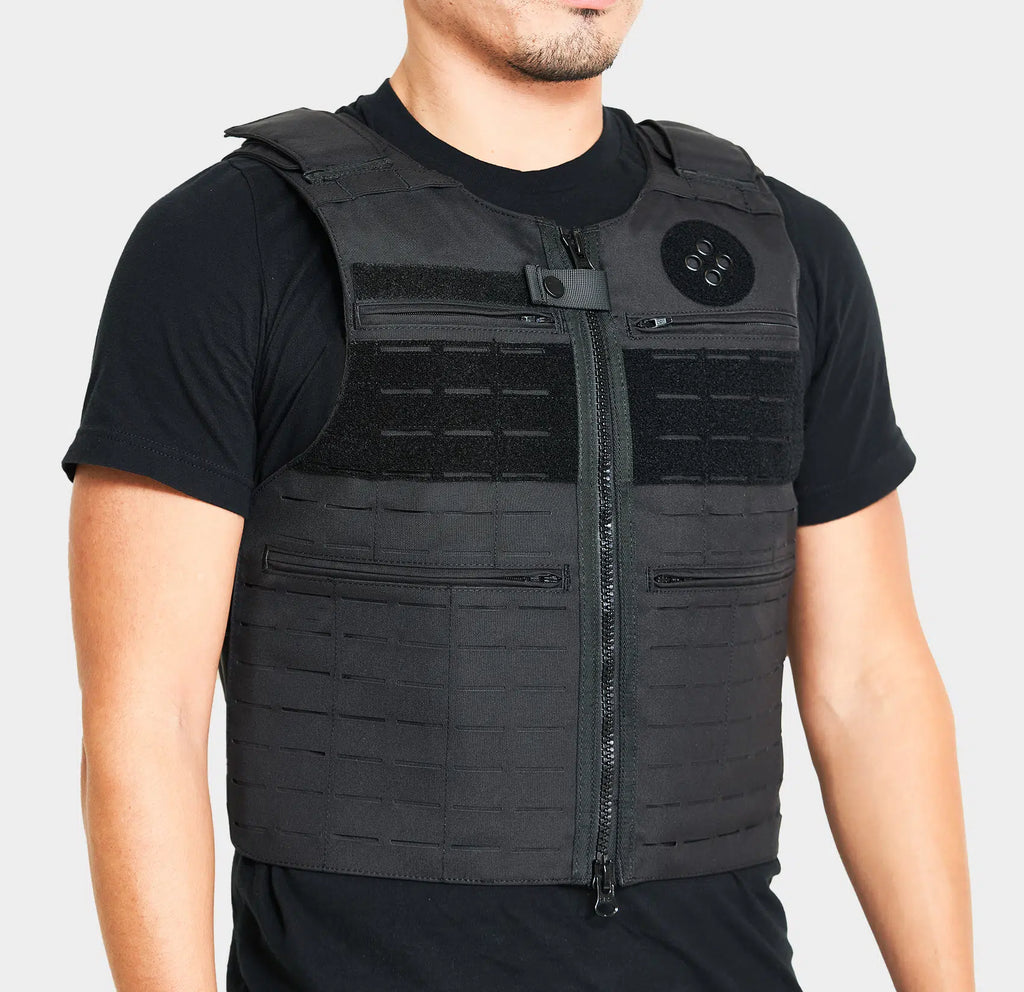 Patrol LC Bulletproof Vest in black — laser-cut Level IIIA police duty body armor — Ace Link Armor
