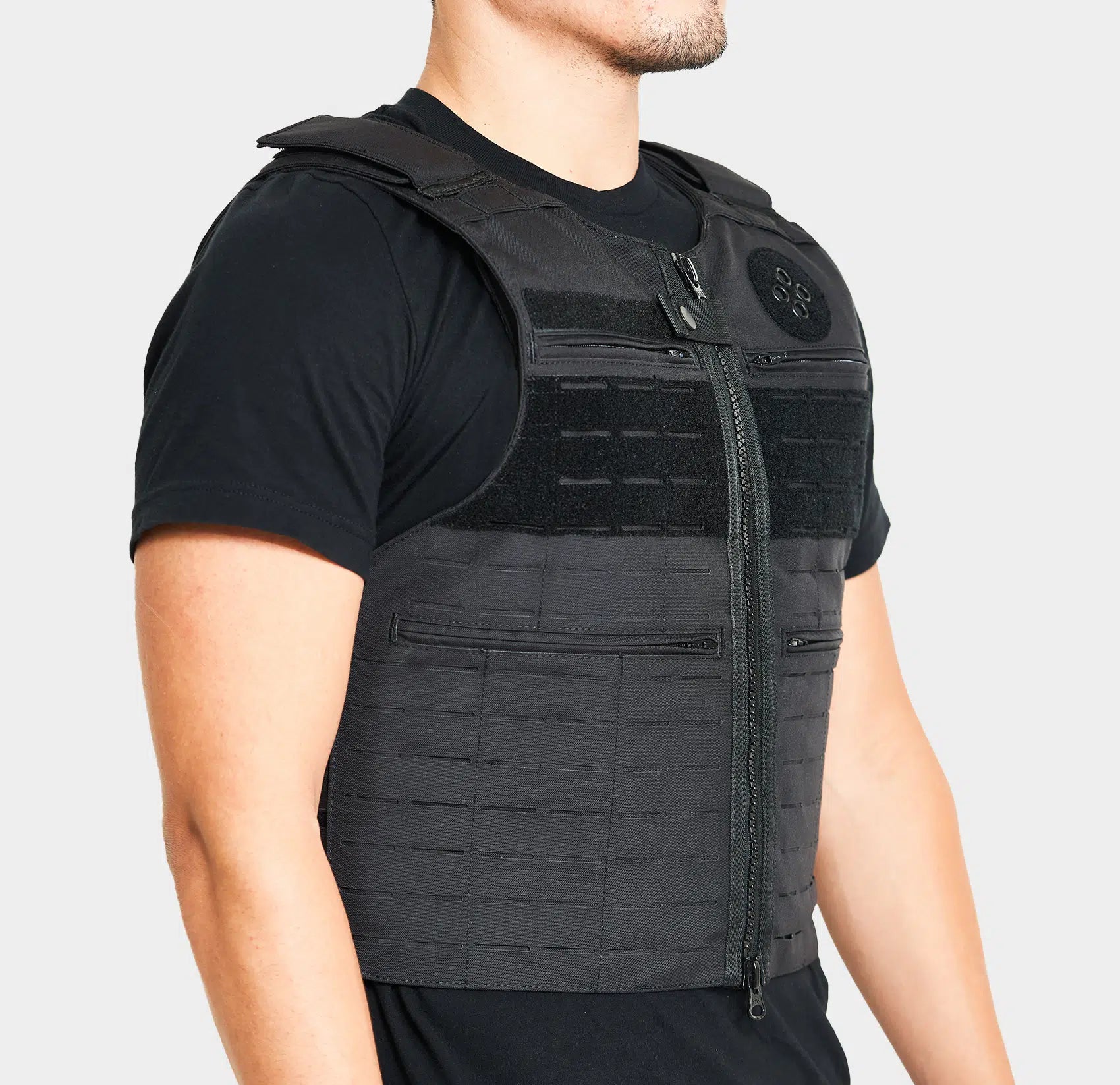 Patrol LC Vest panel detail — laser-cut Level IIIA police body armor construction — Ace Link Armor