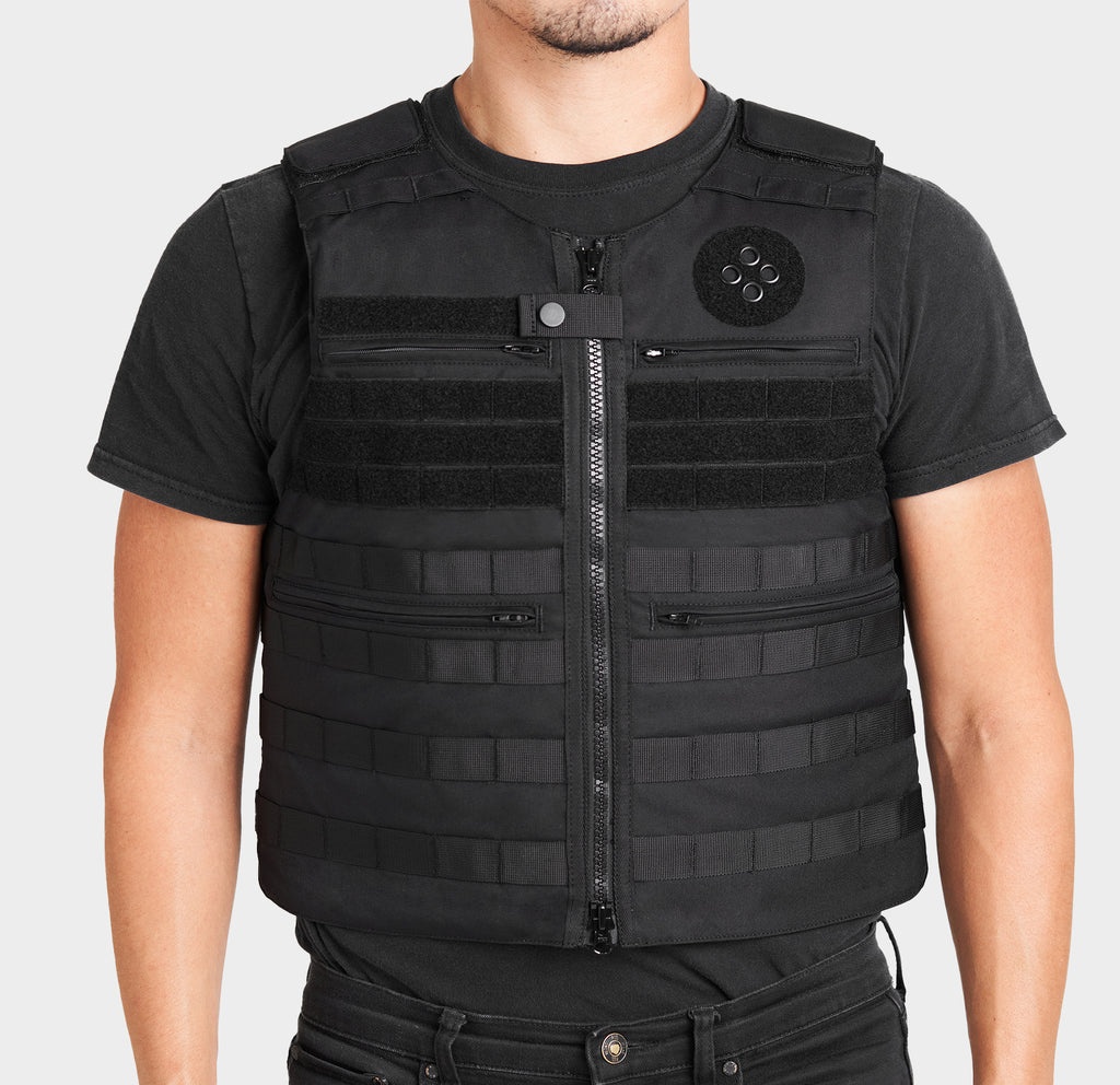 Patrol Vest Carrier — worn front view — Ace Link Armor