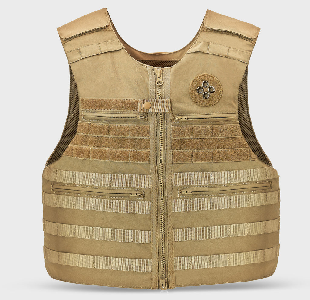 Patrol Vest Carrier Coyote Brown — front view — Ace Link Armor