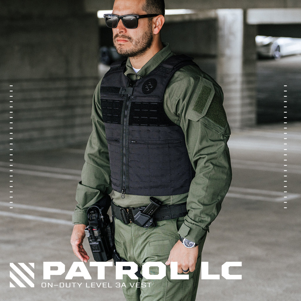 Patrol LC Bulletproof Vest gallery image 1 — Level 3A laser-cut police duty body armor — Ace Link Armor