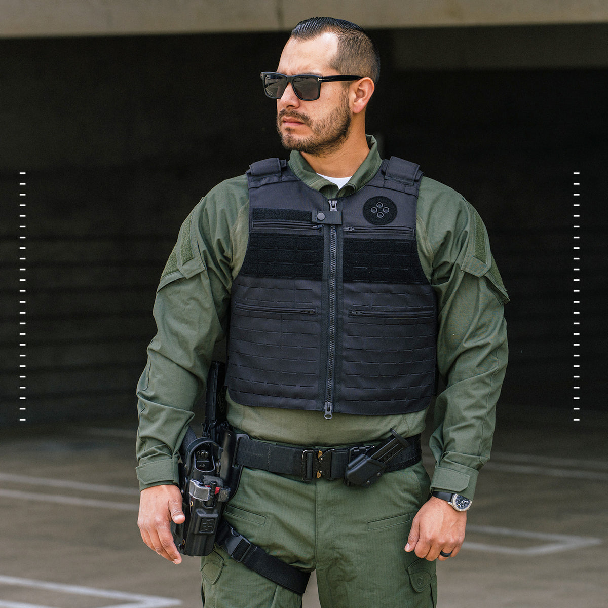 Patrol LC Bulletproof Vest gallery image 3 — Level 3A laser-cut police duty body armor — Ace Link Armor