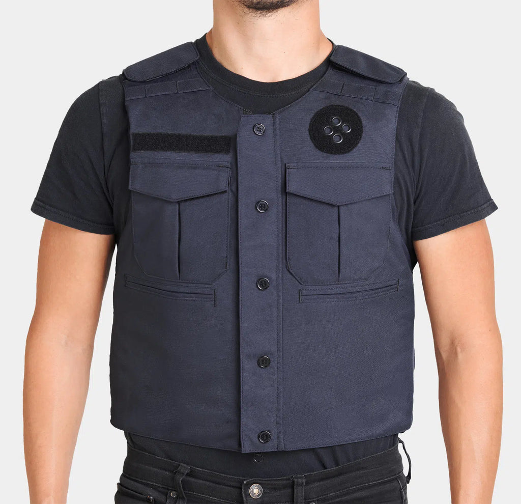 Primer Bulletproof Vest detail — Level IIIA professional police body armor build — Ace Link Armor