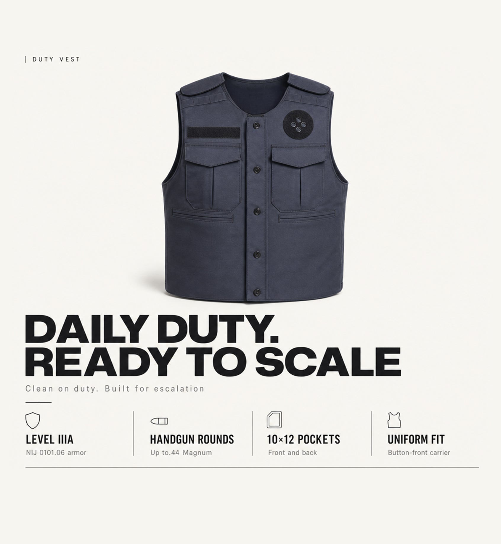 Primer Bulletproof Vest — Level 3A Uniform Police Body Armor