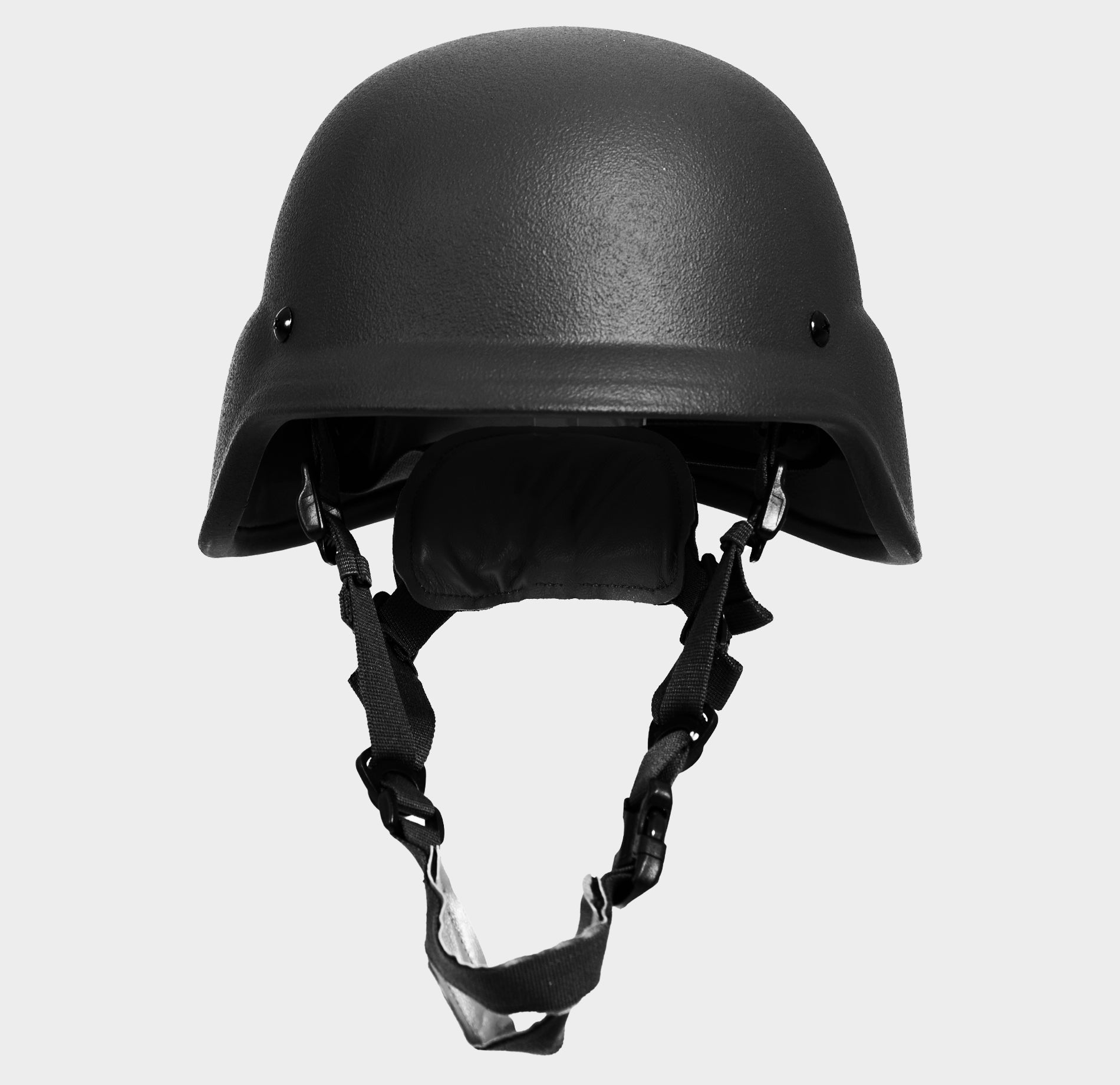 PASGT Level 3A Ballistic Helmet Black — front view — Ace Link Armor