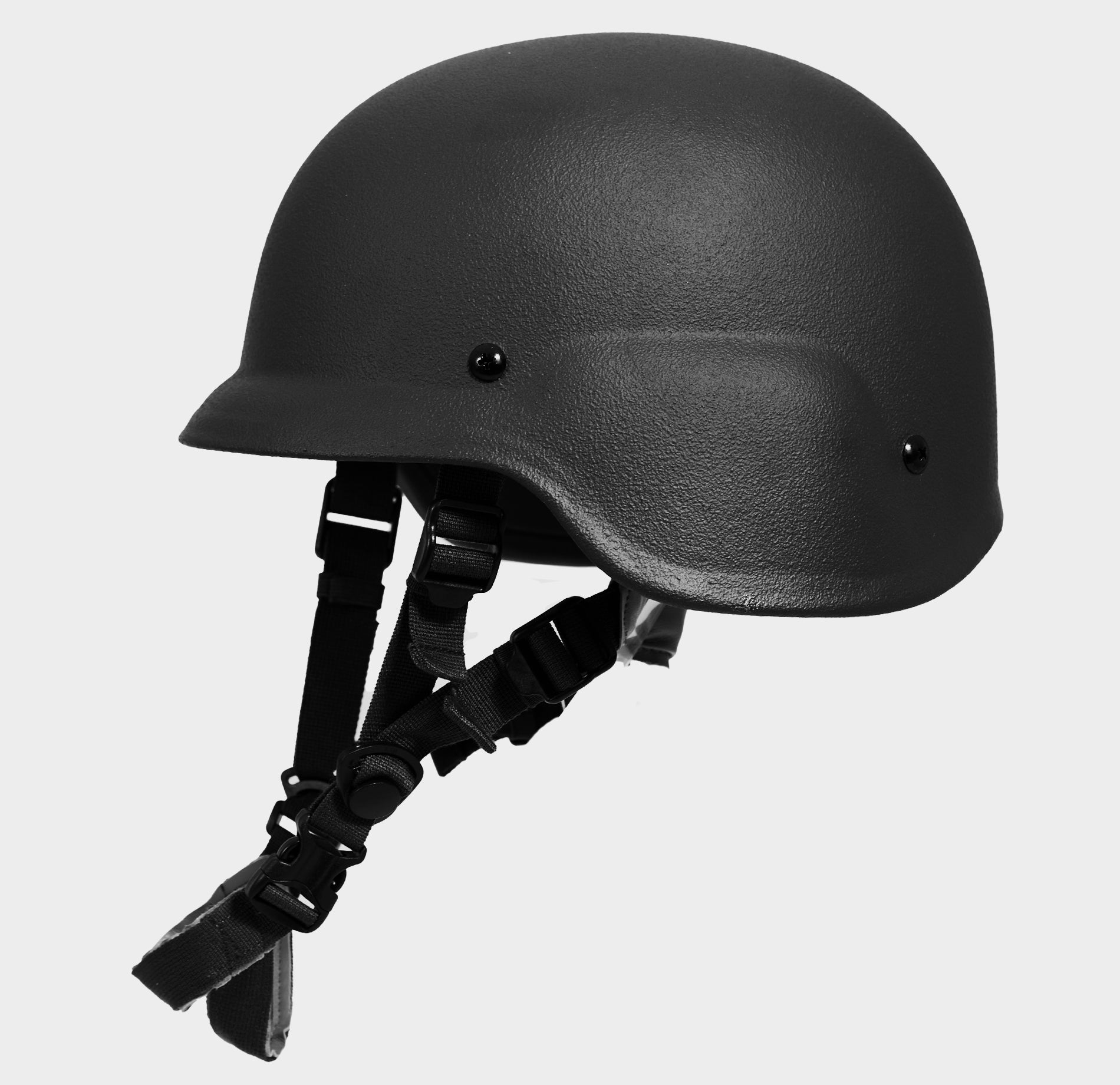 PASGT Level 3A Ballistic Helmet Black — angled view — Ace Link Armor