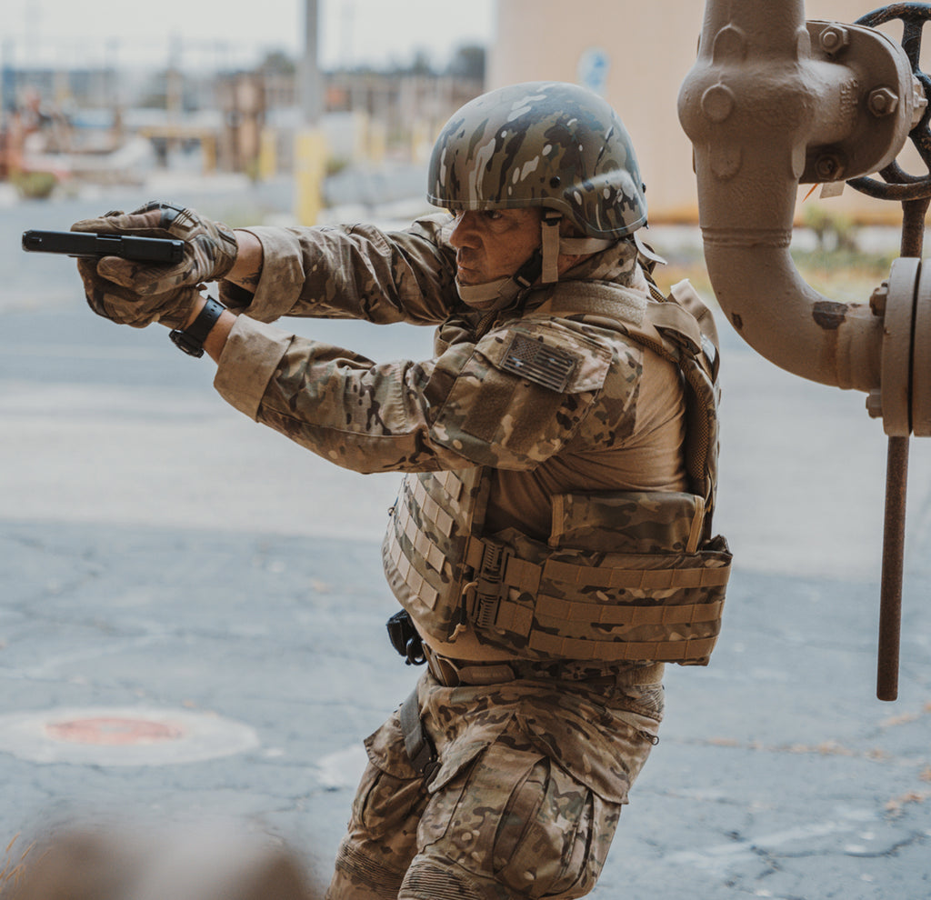 Quad Ultra 2.0 Plate Carrier for 11x14 Armor Plates — plate pocket view — Ace Link Armor