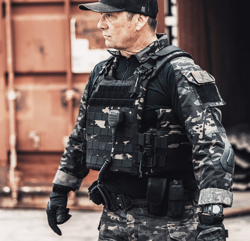 Quadrelease 2.0 Tactical Plate Carrier — rear view — Ace Link Armor