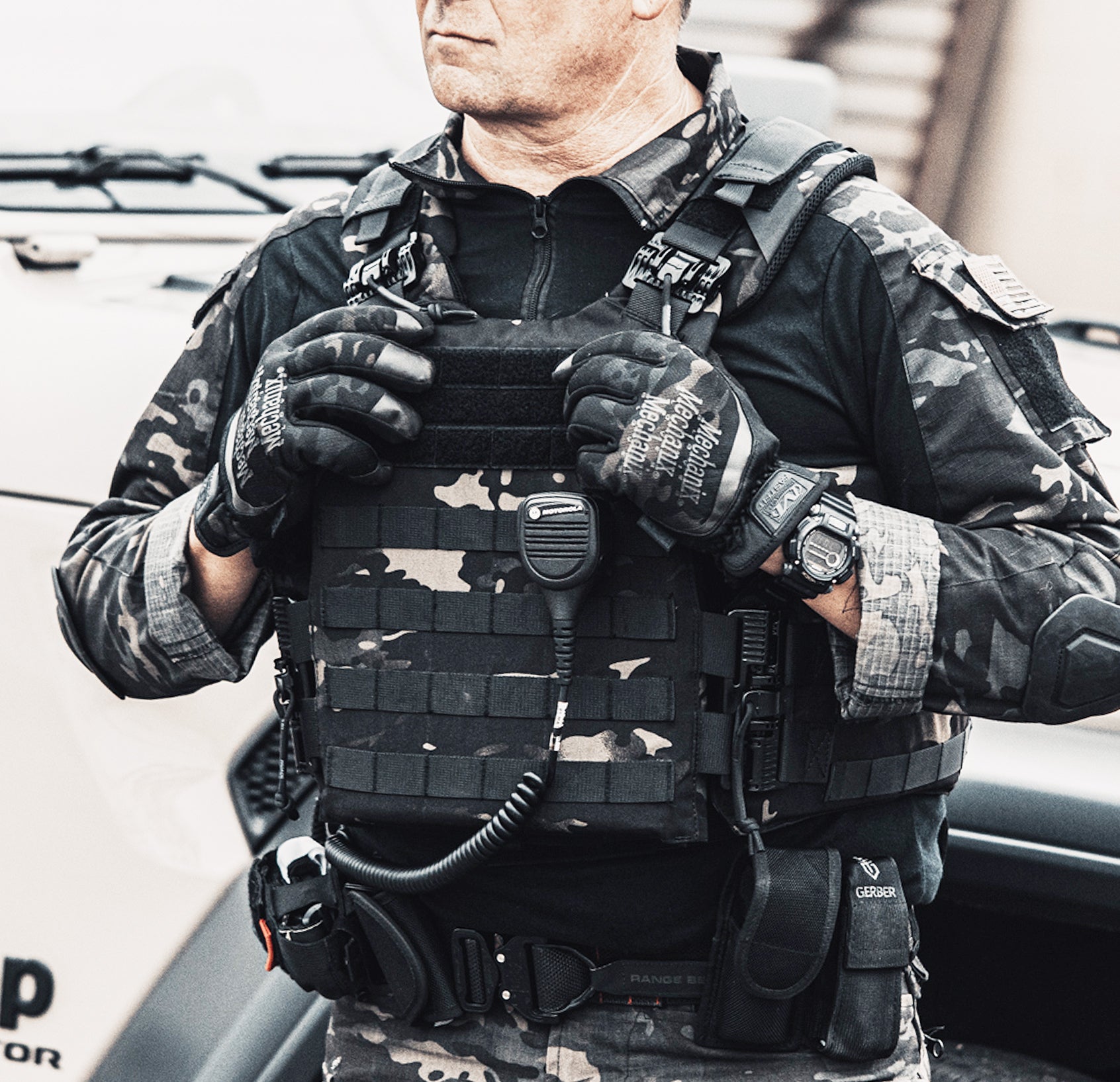Quadrelease 2.0 Tactical Plate Carrier — front view — Ace Link Armor