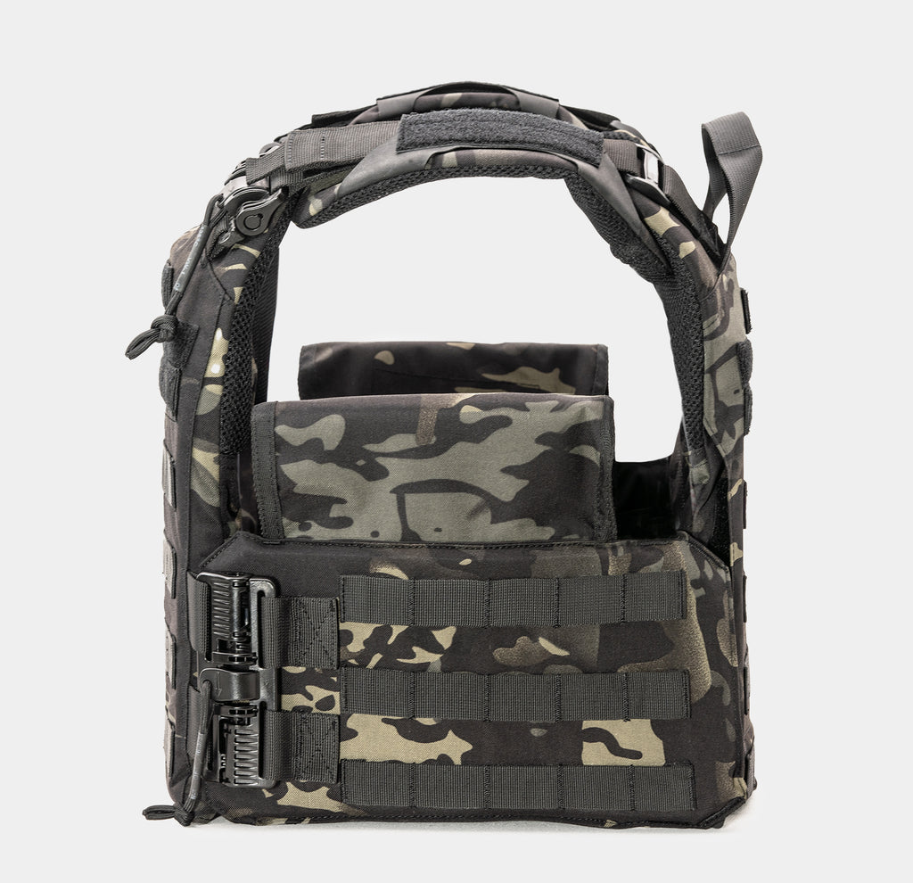 Quad Ultra 2.0 Plate Carrier for 11x14 Armor Plates — worn side view — Ace Link Armor