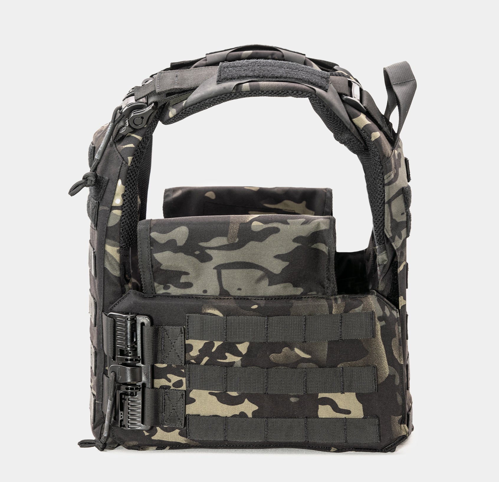 Quad Ultra 2.0 Plate Carrier for 11x14 Armor Plates — worn side view — Ace Link Armor