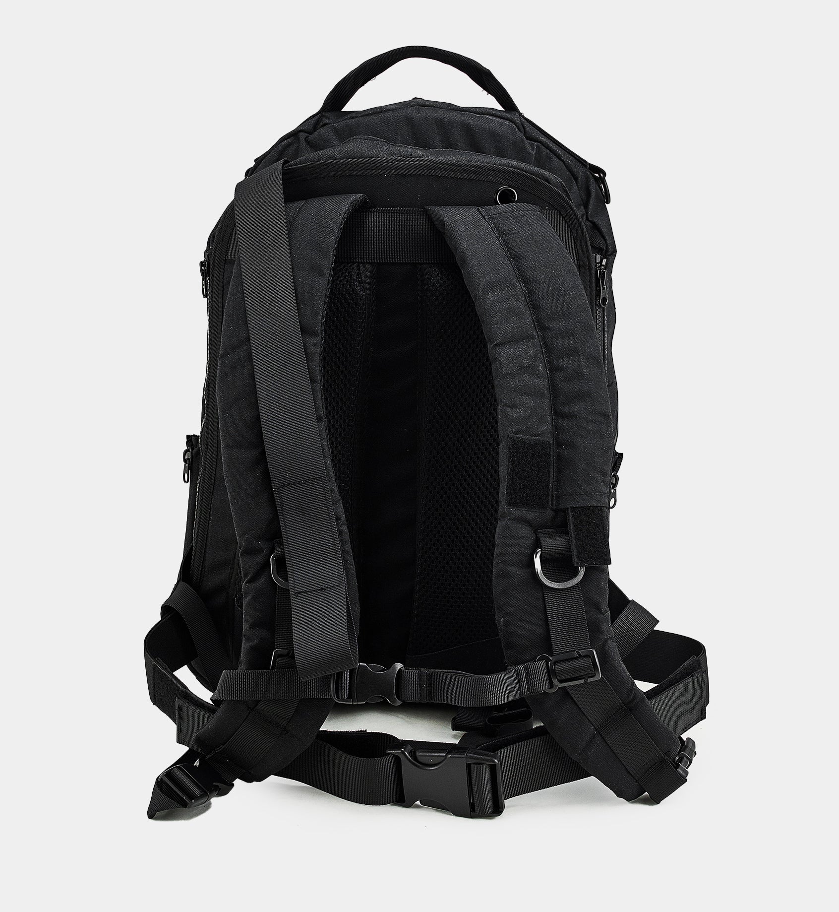 Rapid Deploy Bulletproof Backpack Tactical Convertible Vest Black — MOLLE view — Ace Link Armor