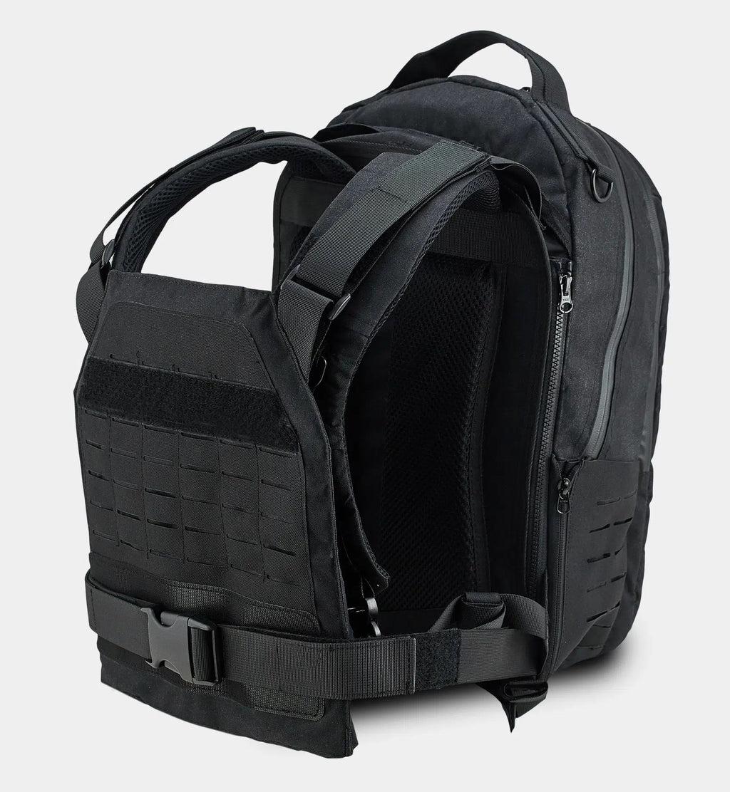 Rapid Deploy Bulletproof Backpack Bundle — front view Black — Ace Link Armor