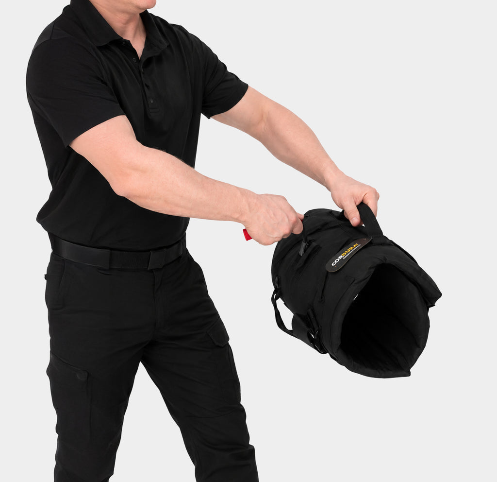 RapidShield ballistic shield Cordura 500D nylon outer shell close up