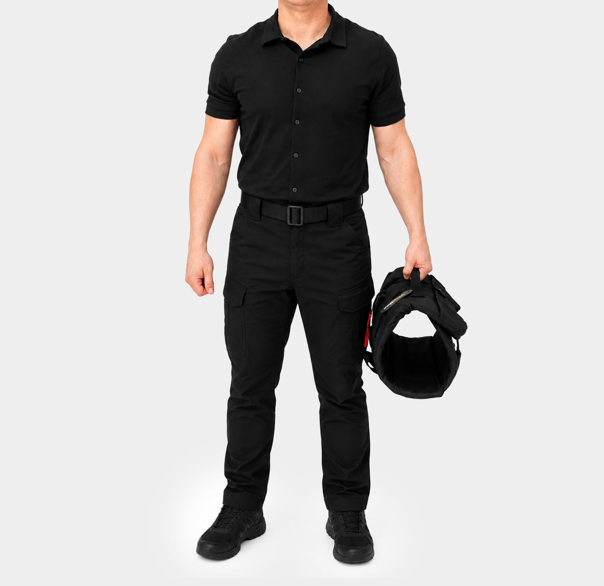 RapidShield Level 3A ballistic shield stitching and edge binding detail