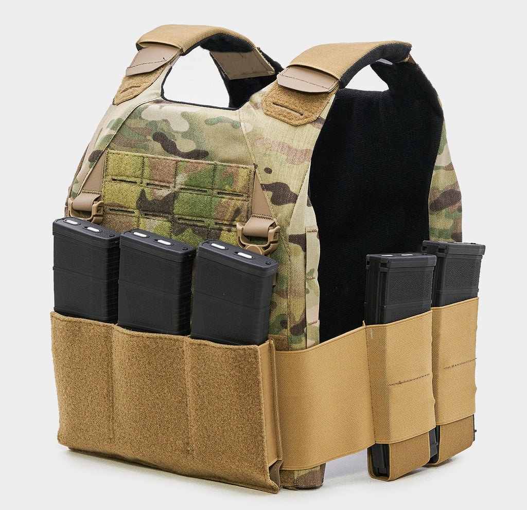 React Ultra 11x14 Minimalist Plate Carrier Camo — rear view — Ace Link Armor