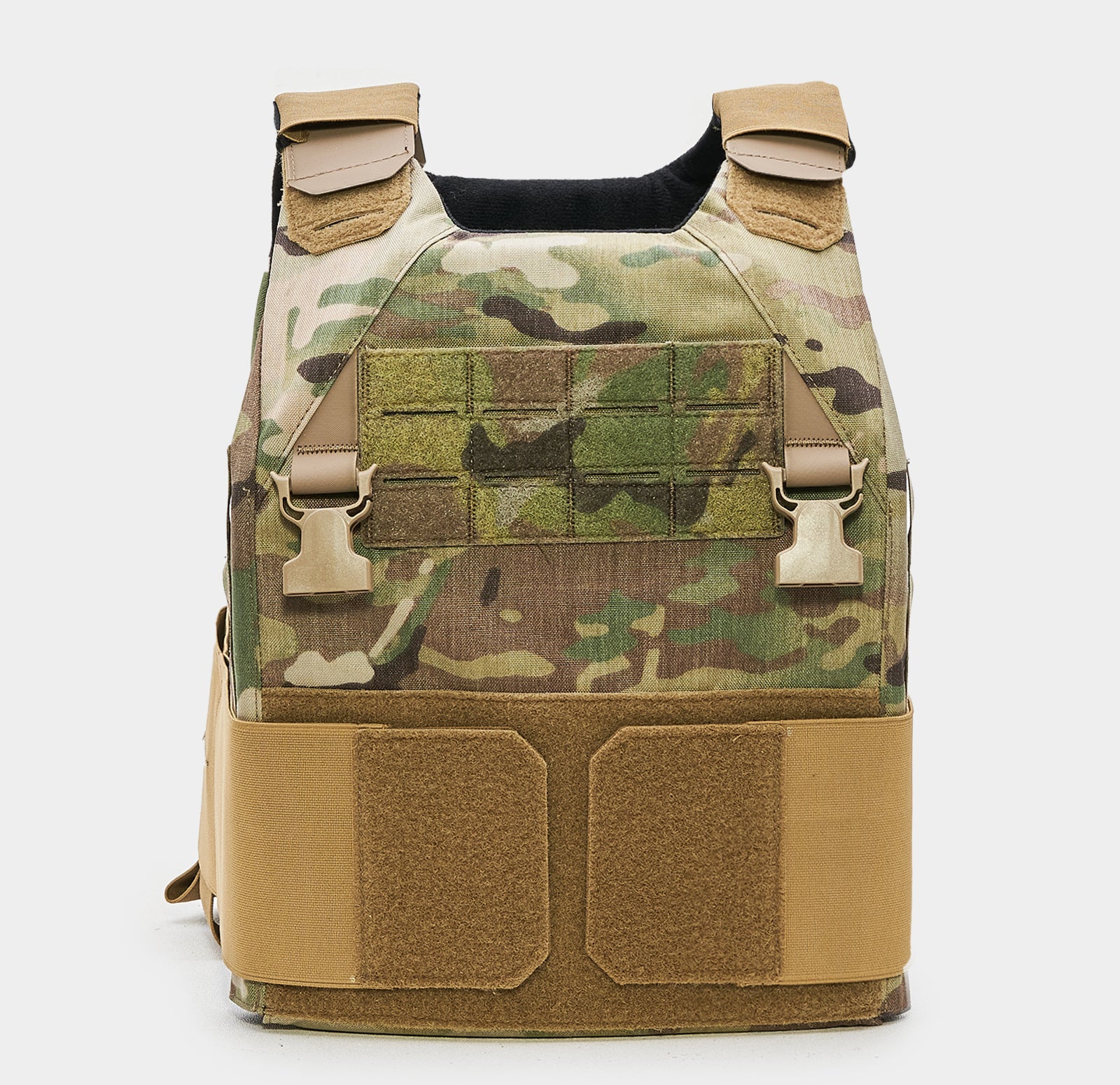 React Ultra 11x14 Minimalist Plate Carrier Camo — side view — Ace Link Armor
