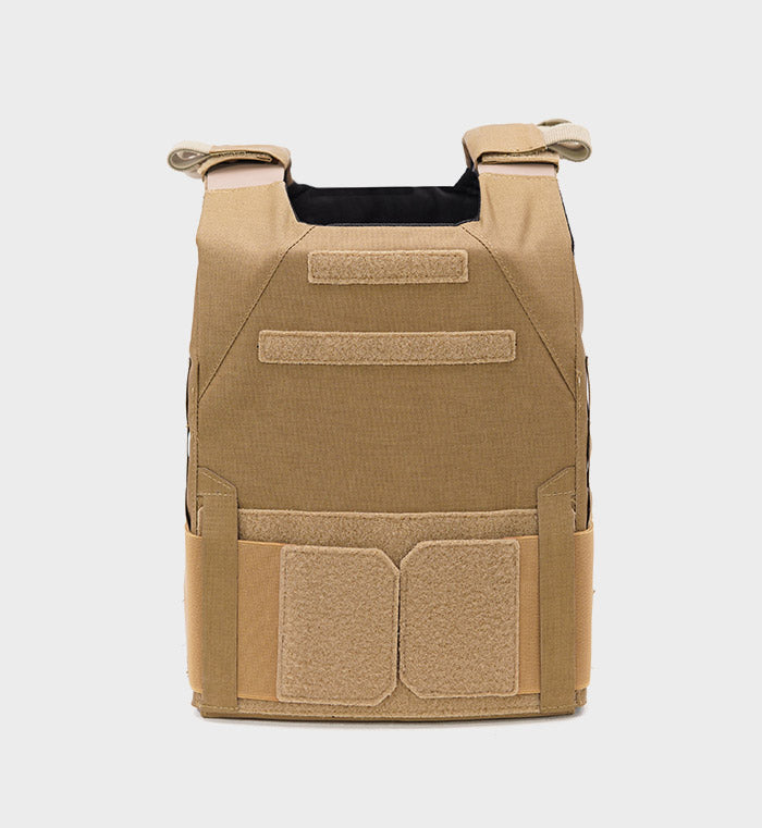 React Minimalist Low Profile Plate Carrier Tan — detail view — Ace Link Armor