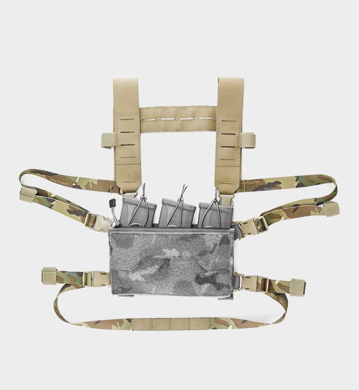SKELETAC Kangaroo Pouch Harness — front view — Ace Link Armor
