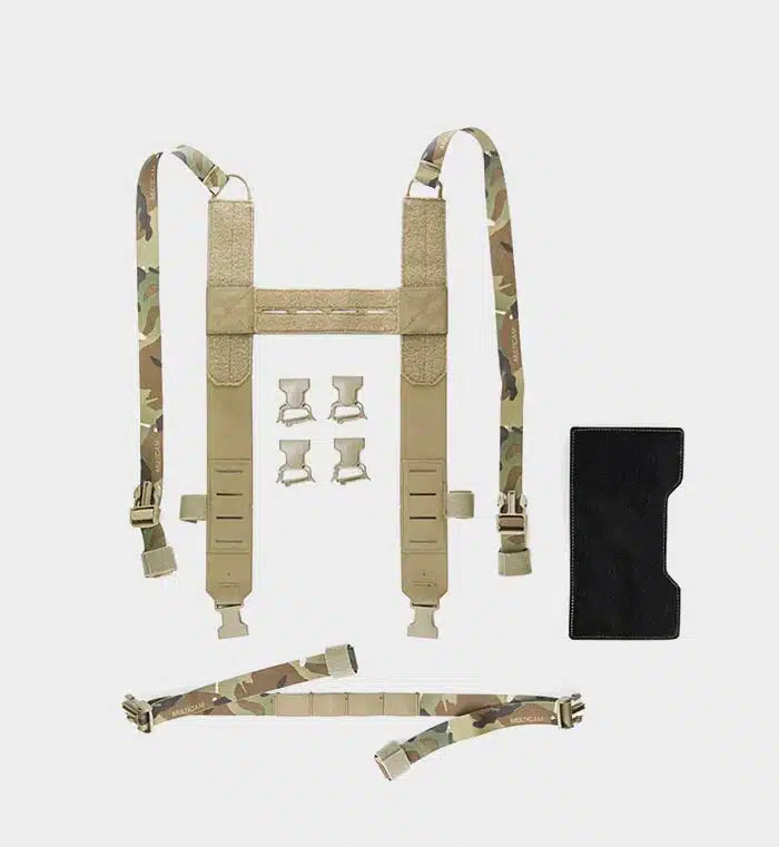 SKELETAC Kangaroo Pouch Harness — worn view — Ace Link Armor