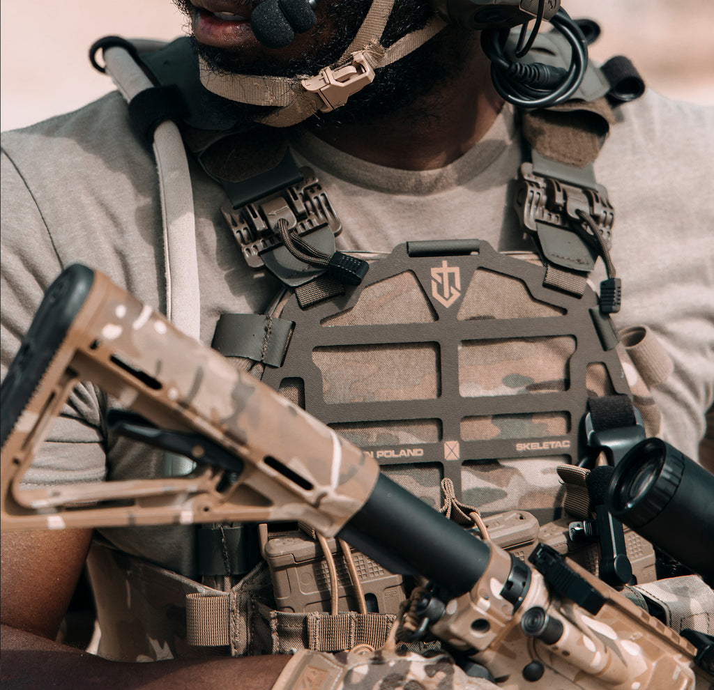 SKELETAC Modular Lightweight Plate Carrier — shoulder strap detail — Ace Link Armor