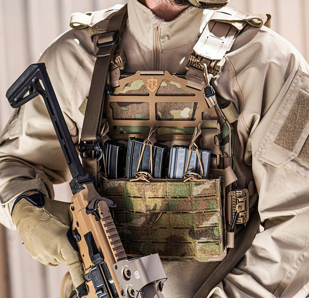 SKELETAC Modular Lightweight Plate Carrier with Armor Plates Bundle