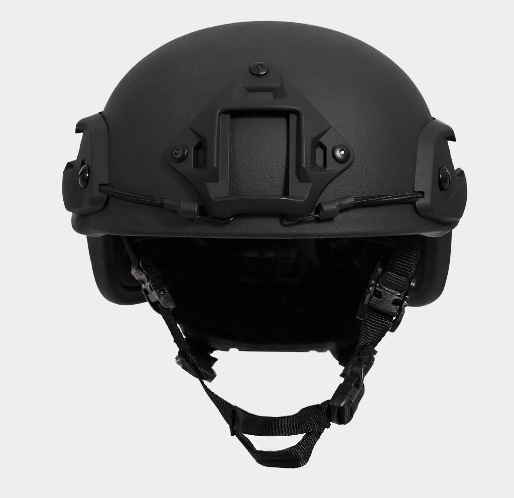 Special Mission High Cut Level 3A Ballistic Helmet Black — rear view — Ace Link Armor