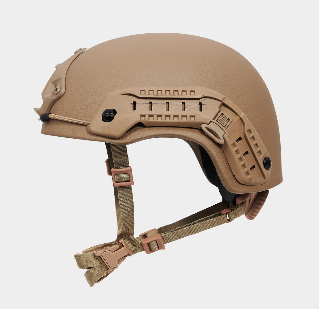 Special Mission High Cut Level 3A Ballistic Helmet Coyote Brown — side view — Ace Link Armor