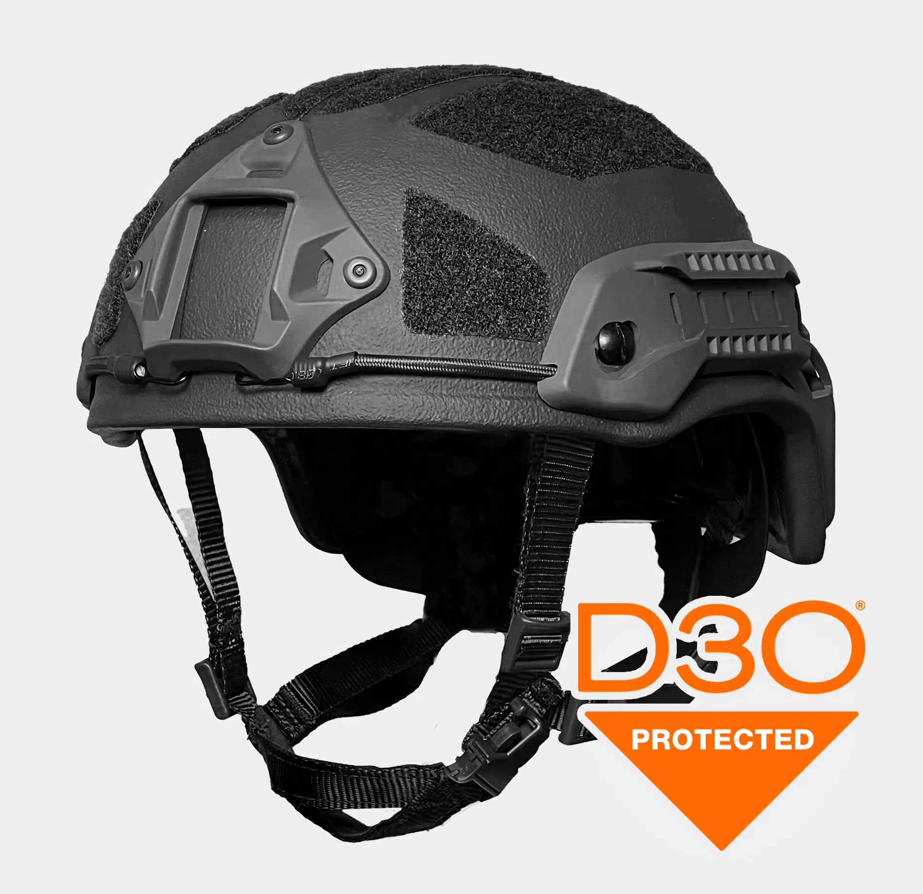 Special Mission Gen 2 High Cut Level 3A Ballistic Helmet Black — side view — Ace Link Armor