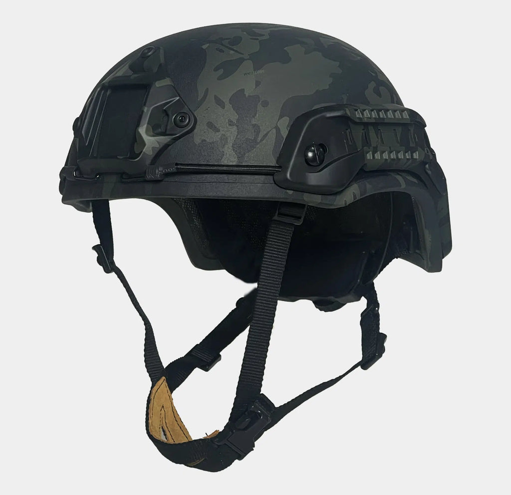 Special Mission Gen 2 High Cut Level 3A Ballistic Helmet Black Multicam — angled view — Ace Link Armor