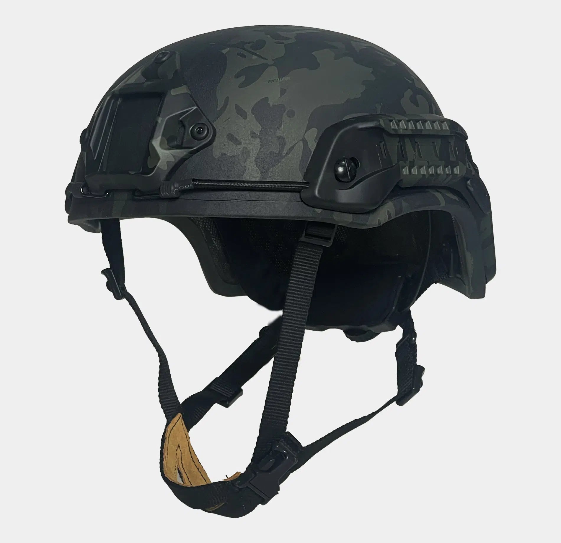 Special Mission Gen 2 High Cut Level 3A Ballistic Helmet Black Multicam — angled view — Ace Link Armor