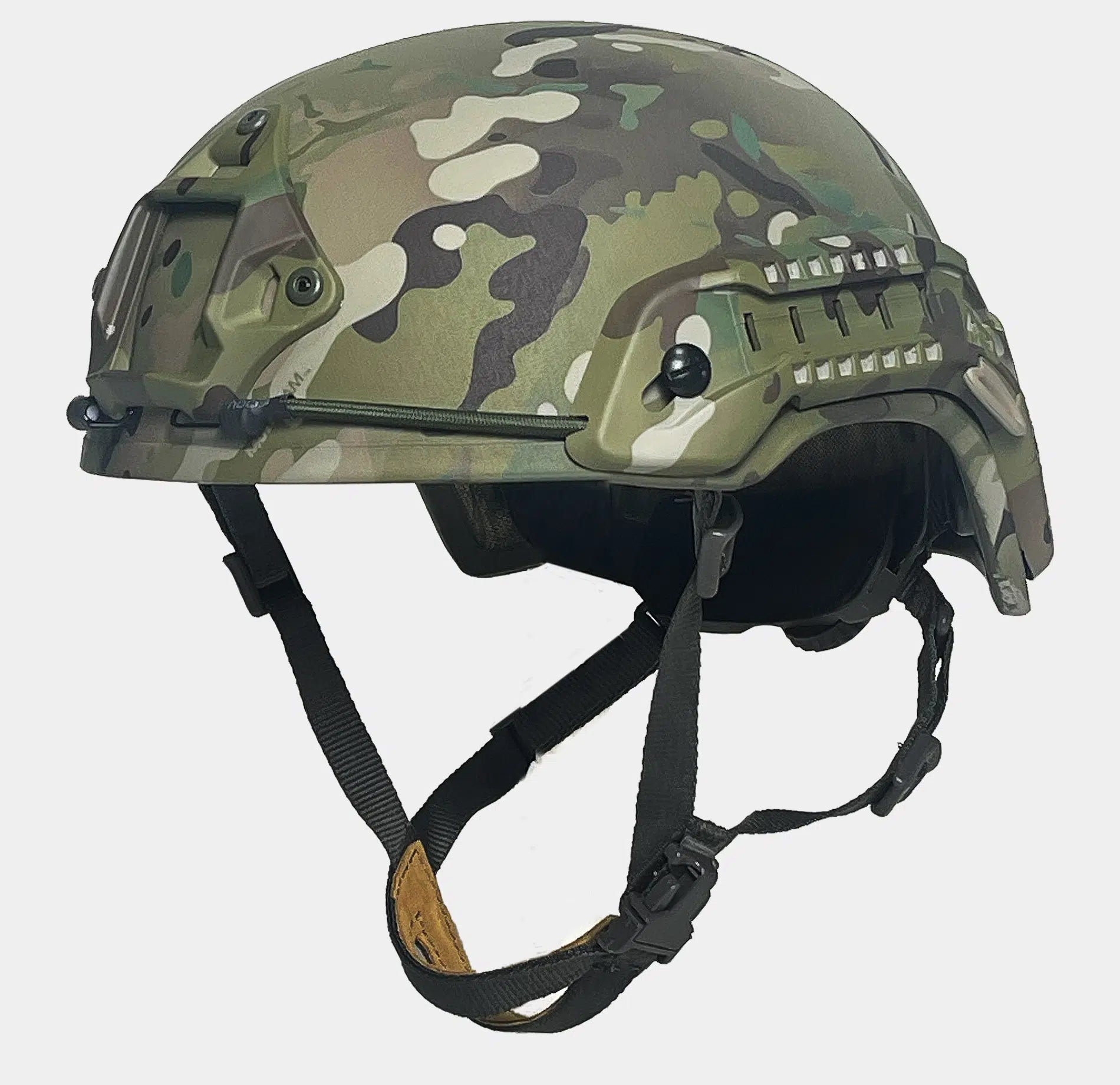 Special Mission Gen 2 High Cut Level 3A Ballistic Helmet Multicam — side view — Ace Link Armor
