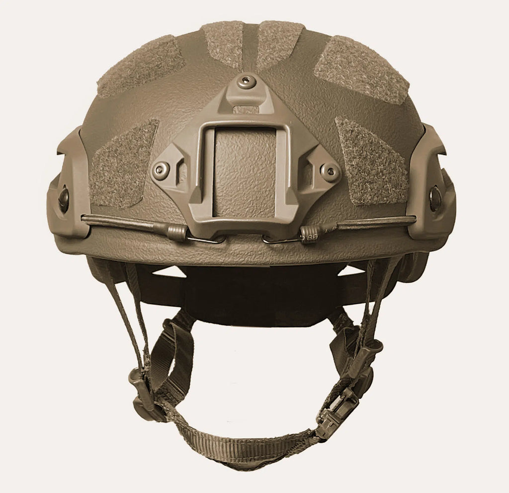 Special Mission Gen 2 High Cut Level 3A Ballistic Helmet Tan — front view — Ace Link Armor