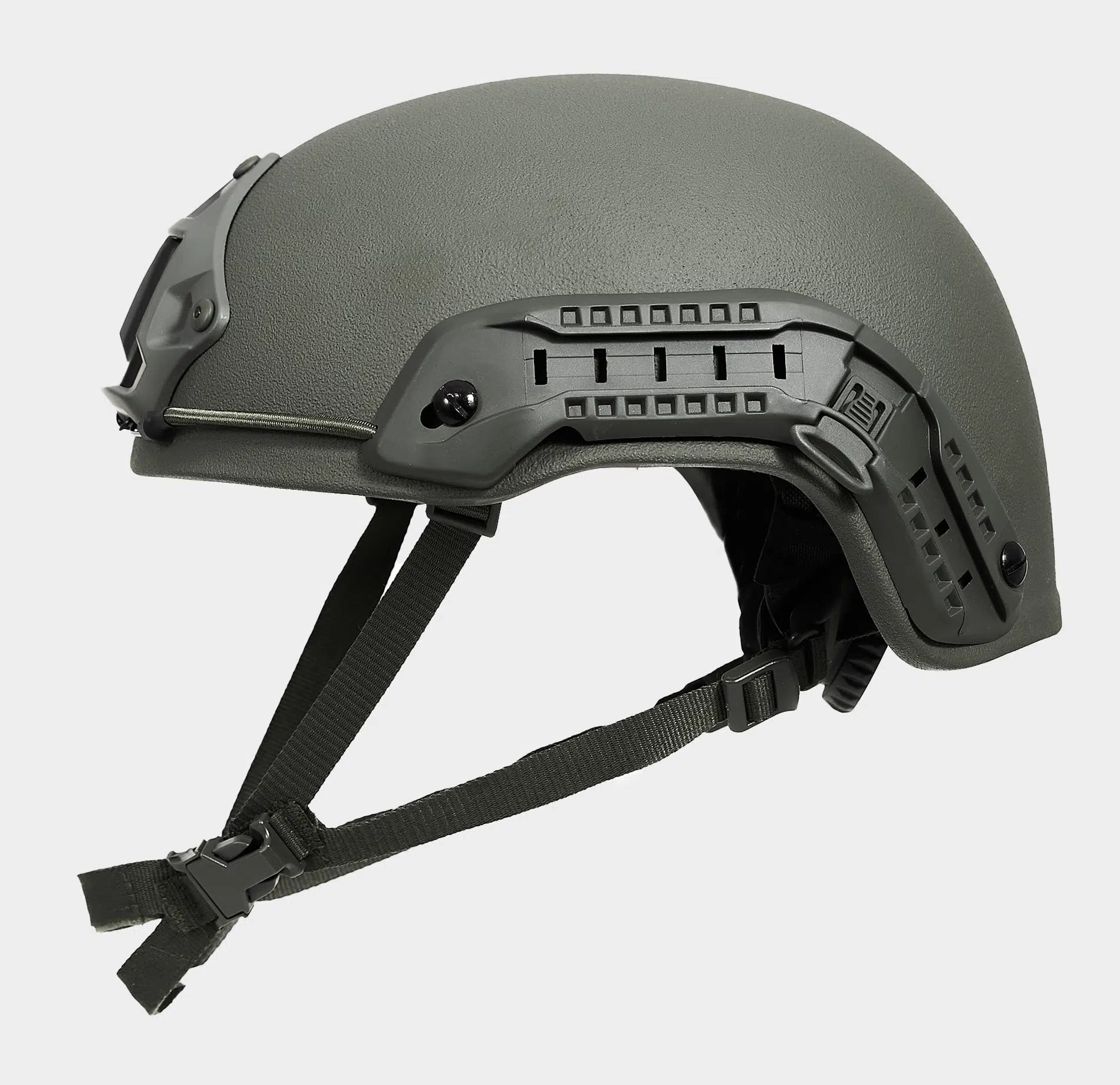Special Mission High Cut Level 3A Ballistic Helmet OD Green — side view — Ace Link Armor
