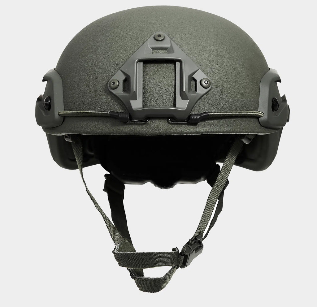 Special Mission High Cut Level 3A Ballistic Helmet OD Green — rear view — Ace Link Armor