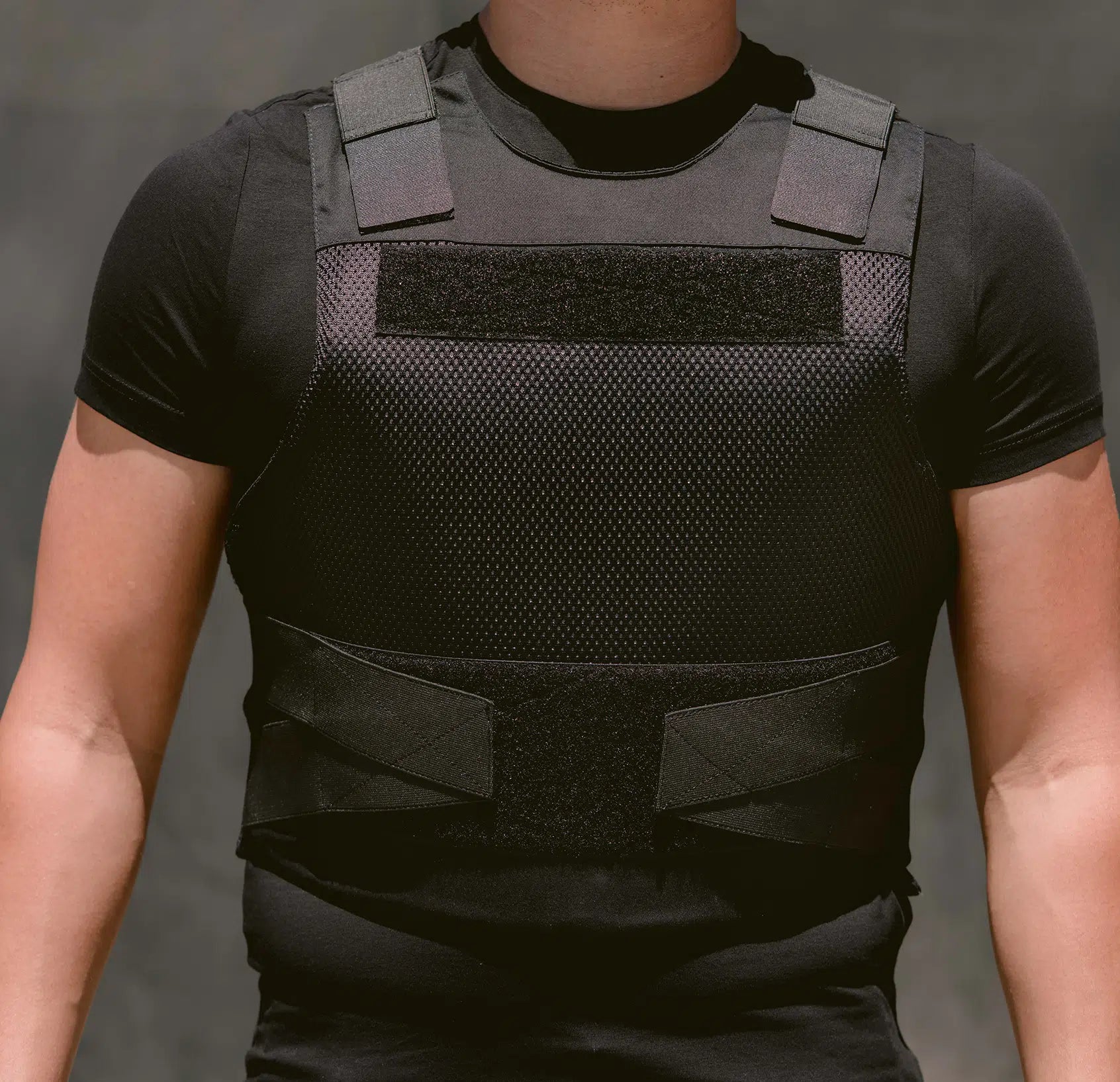 Spectre Vest carrier detail — covert Level IIIA concealable body armor build — Ace Link Armor