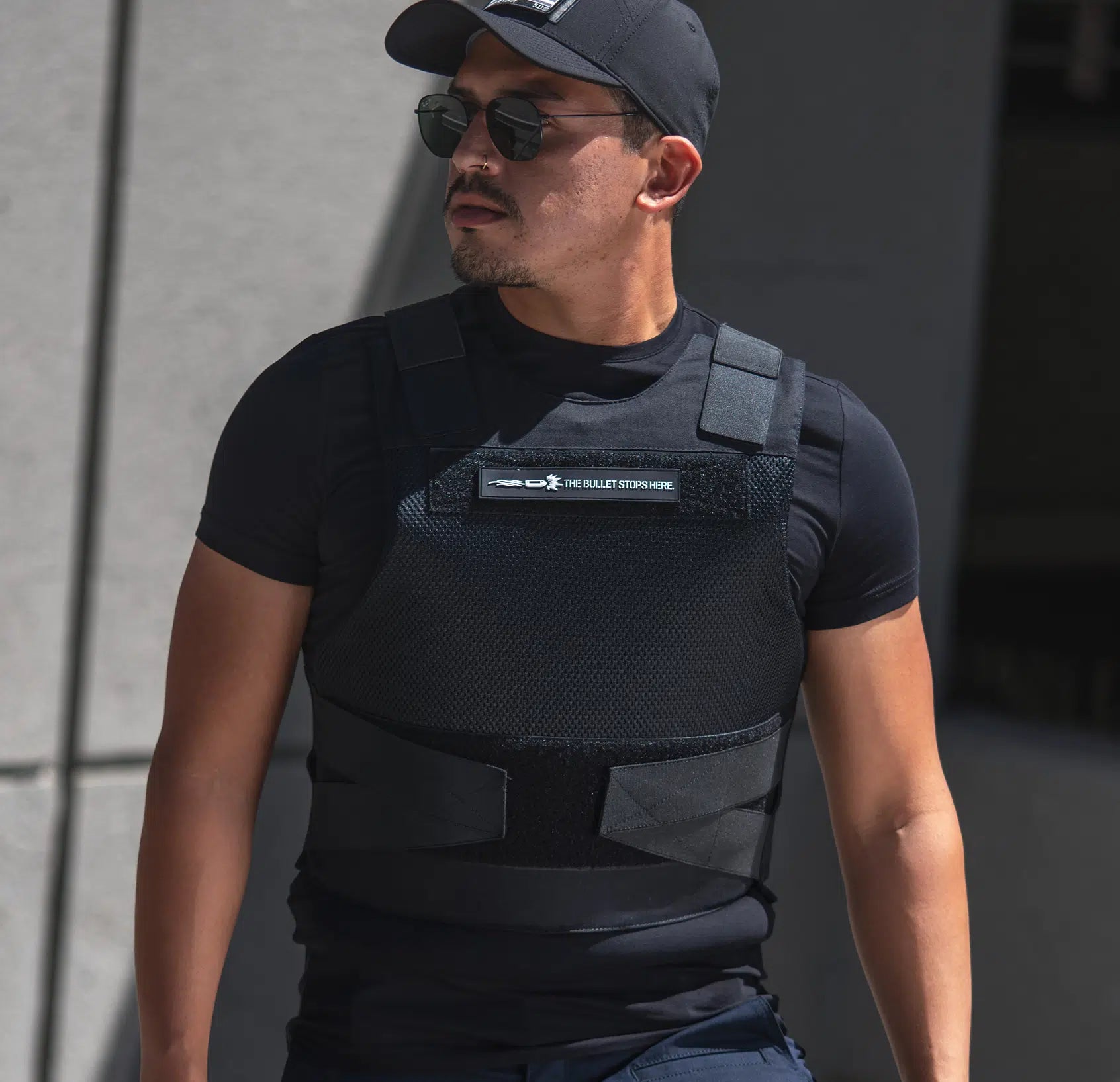 Spectre Vest profile view — concealable Level IIIA executive protection body armor — Ace Link Armor