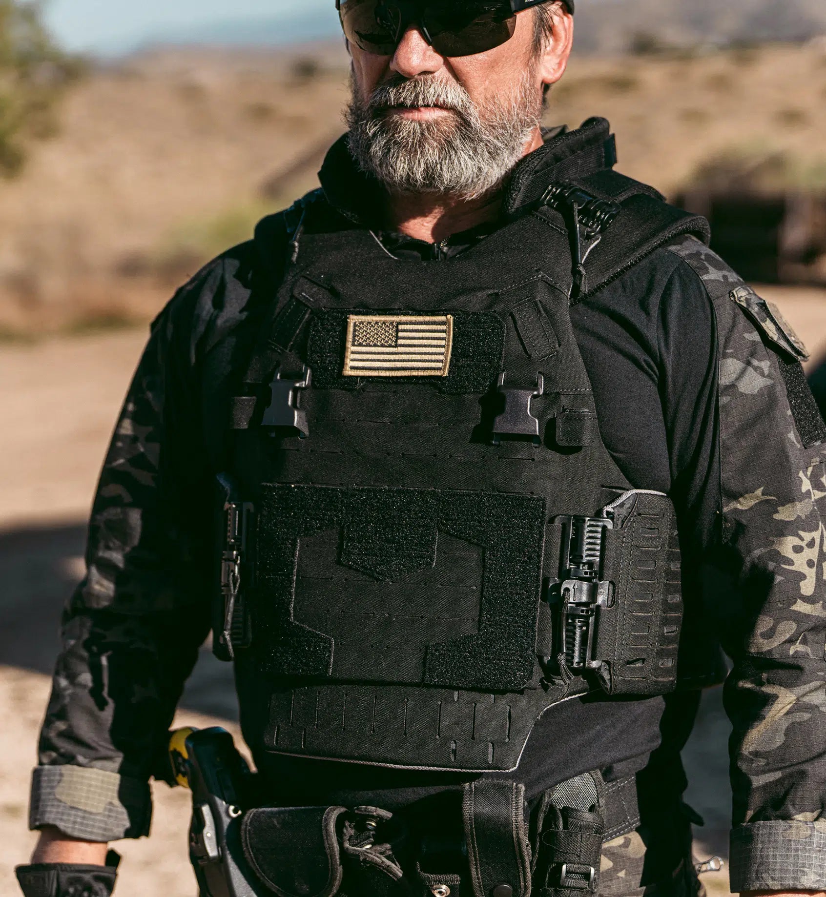 CIBV Cataphract Vest worn by operator — Level IIIA hybrid tactical body armor in action — Ace Link Armor
