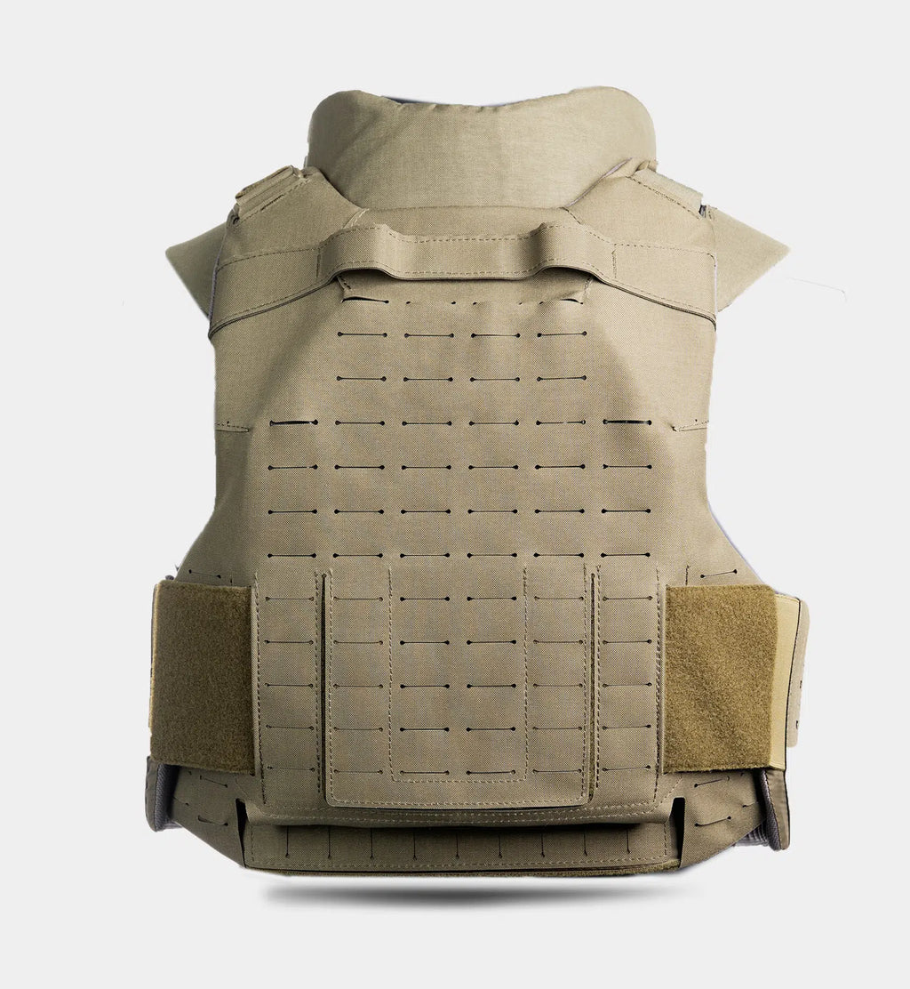 CIBV Cataphract Vest in coyote tan — Level IIIA hybrid tactical soft armor plate carrier — Ace Link Armor