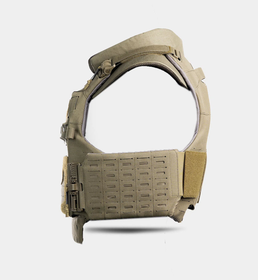 CIBV Cataphract Vest panel layout — hybrid Level IIIA soft armor plate carrier body armor — Ace Link Armor