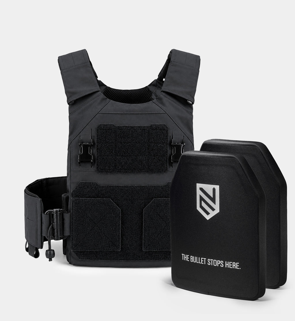 Warfighter Plate Carrier with Armor Plates Bundle — carrier and two 10x12 rifle plates — Ace Link Armor