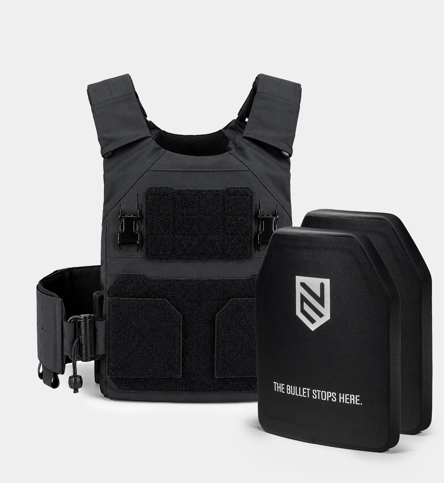 Warfighter Plate Carrier with Armor Plates Bundle — carrier and two 10x12 rifle plates — Ace Link Armor