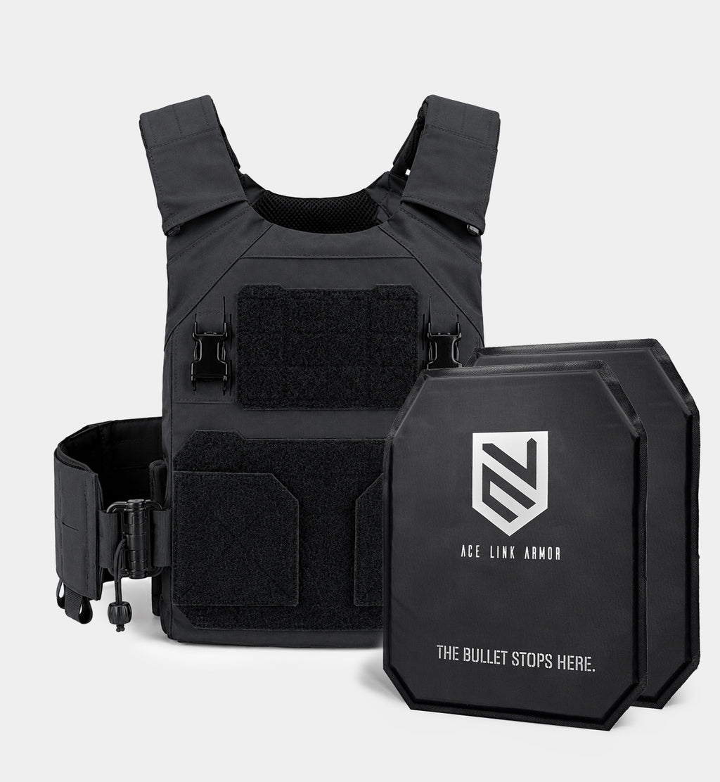 Warfighter Plate Carrier with Level 3A Soft Armor Bundle — carrier and two 10x12 soft panels — Ace Link Armor