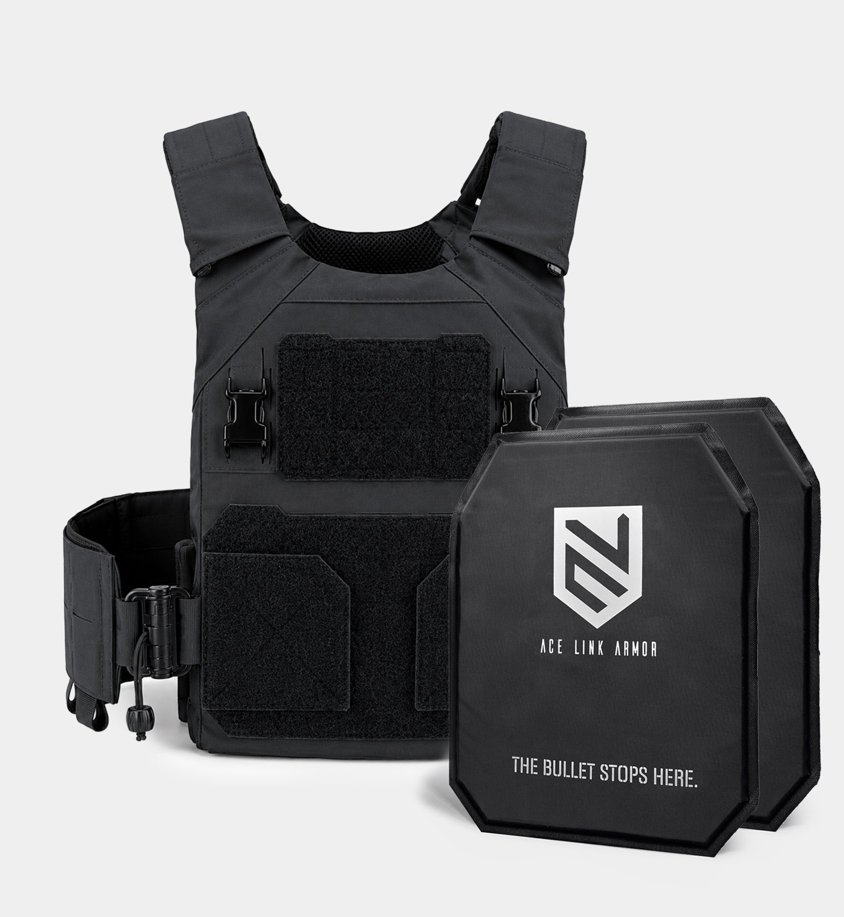 Warfighter Plate Carrier with Level 3A Soft Armor Bundle — carrier and two 10x12 soft panels — Ace Link Armor