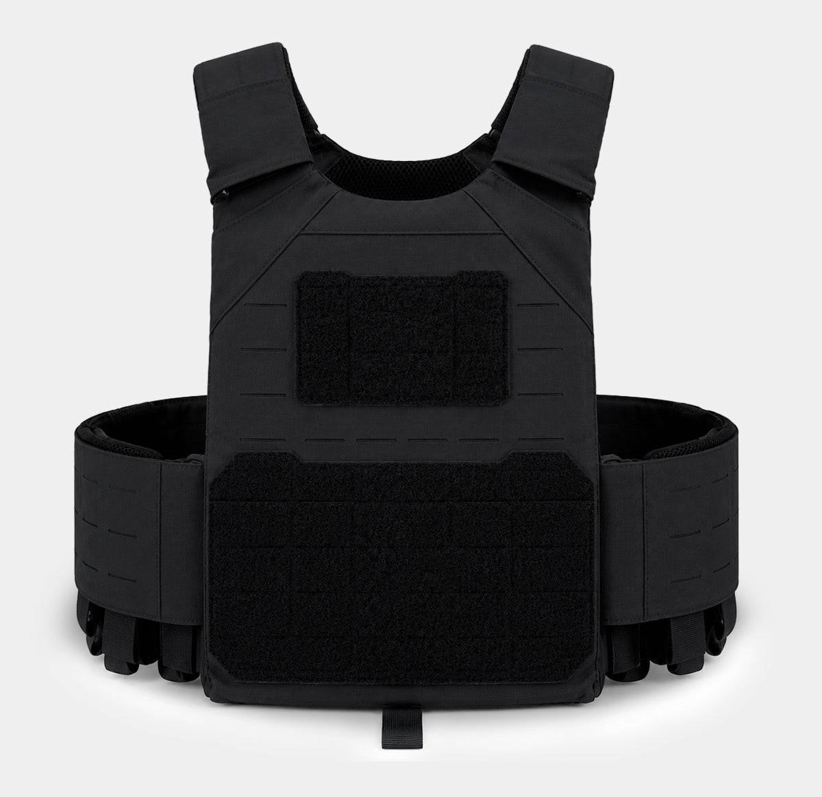 Warfighter Plate Carrier Black — side view — Ace Link Armor