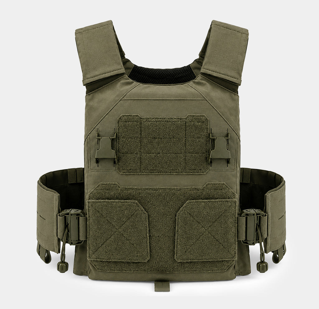 Warfighter Plate Carrier Green — front view — Ace Link Armor