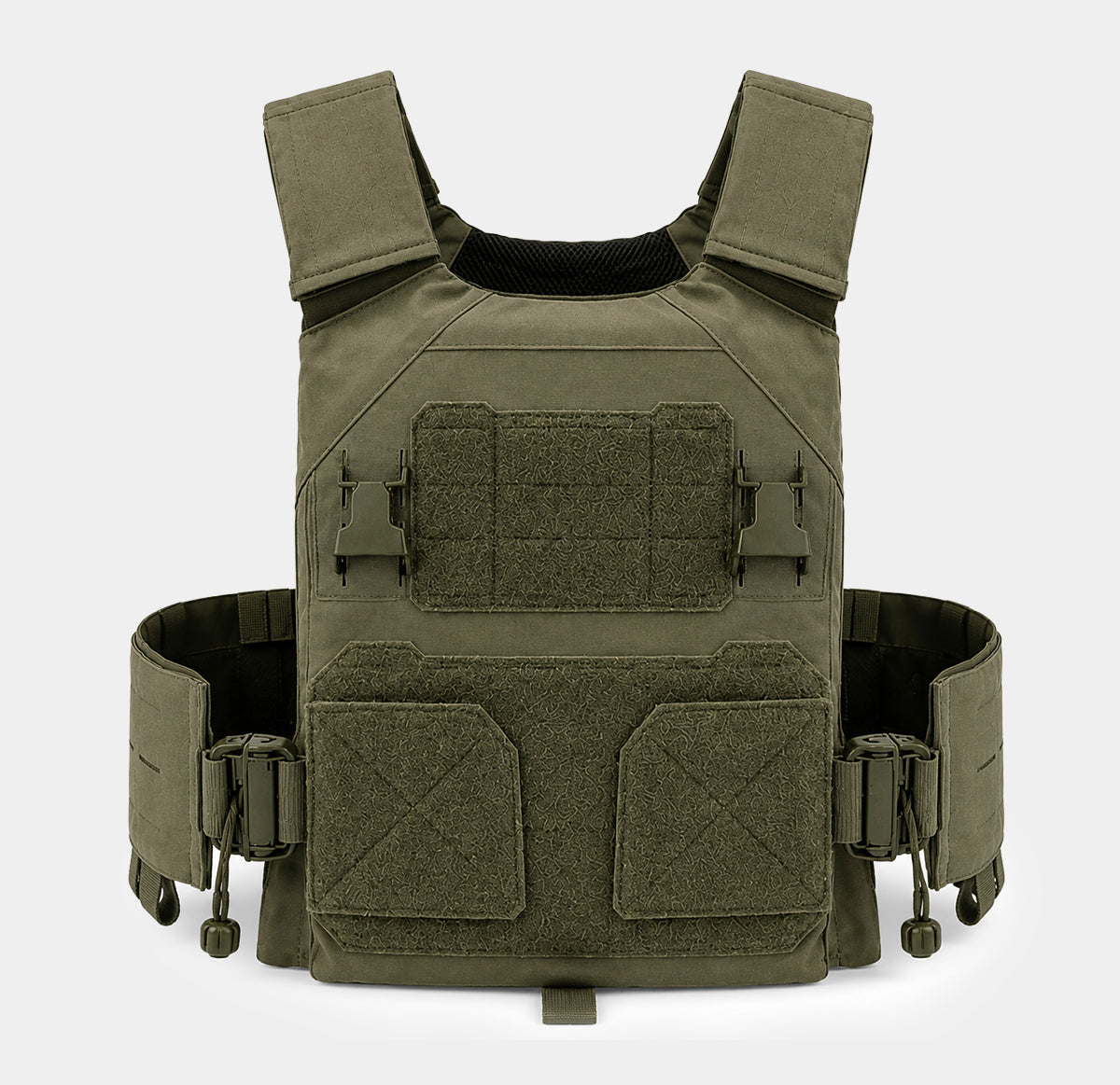 Warfighter Plate Carrier Green — front view — Ace Link Armor